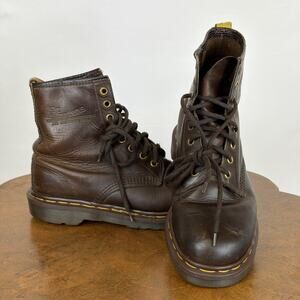 Dr. Martens Vintage Brown Leather 8-Eye Boots Made in England US Women's 6